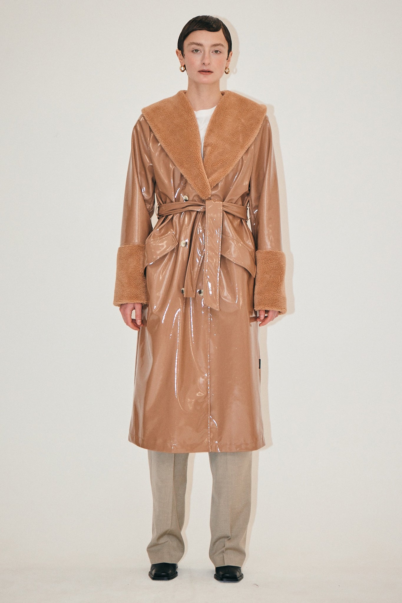 GRACE FURRY TRENCH COAT